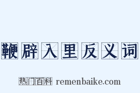 鞭辟入里反义词是什么意思的图片